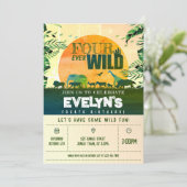 ボホシックサファリアニマルズフォーエバーワイルド誕生日 招待状 (スタンド正面)