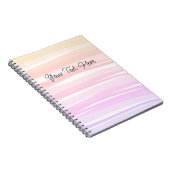 ボホシックサンセットグラデーションカラフル抽象芸術ライン ノートブック (右側)