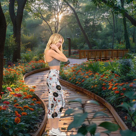 ボホシックシチュアルシテナルパステルブルース&リッチハウス カプリレギンス