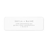 ボホシックシルバーグレー差出人住所ラベル ラベル (正面)