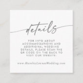 ボホシックシルバーグレ結婚イのQRコード詳細 エンクロージャーカード (正面)
