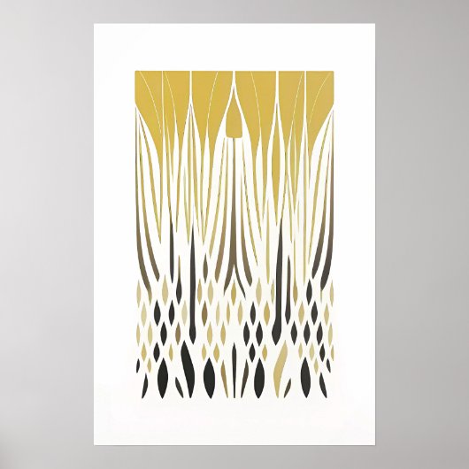 ボホシックシンメトリラインアート ポスター (正面)