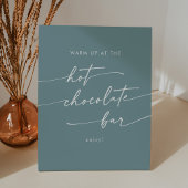 ボホシックシーフオムティール(緑がかった色)ホットチョコレートバー 台座サイン