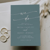 ボホシックシーフオムティール(緑がかった色)私たちは結婚の 招待状