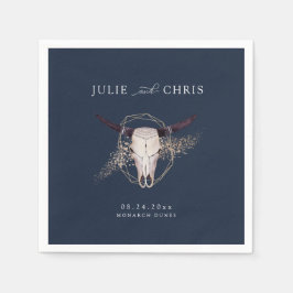 ボホシックステアスカル結婚ズ スタンダードカクテルナプキン