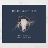 ボホシックステアスカル結婚ズ スパークリングワインラベル (シングルラベル)