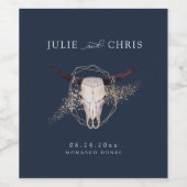 ボホシックステアスカル結婚ズ ワインラベル (シングルラベル)