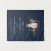 ボホシックステアスカル結婚式招待状 タペストリー (正面(横))