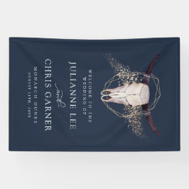 ボホシックステアスカル結婚式招待状 横断幕