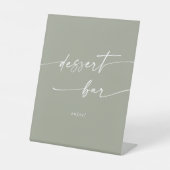 ボホシックセージグリーンデザートバー結婚ズ 台座サイン (正面)