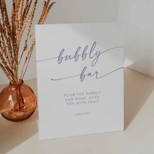 ボホシックダスティパープルバブリーバー結婚ズ 台座サイン