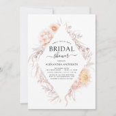 ボホシックダスティピンクデザートブライダルシャワーインビタティ 招待状 (正面)