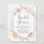 ボホシックダスティピンクデザートブライダルシャワー 招待状 (正面)