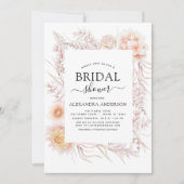 ボホシックダスティピンクデザートブライダルシャワー 招待状 (正面)