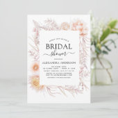 ボホシックダスティピンクデザートブライダルシャワー 招待状 (スタンド正面)