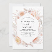ボホシックダスティピンクデザート結婚式招待状 招待状 (正面)