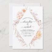 ボホシックダスティピンクデザート結婚式招待状 招待状 (正面)