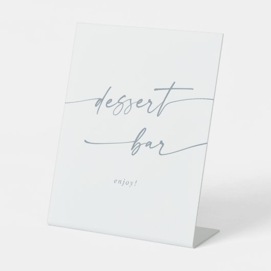 ボホシックダスティブルーデザートバー結婚ズ 台座サイン (正面)