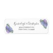 ボホシックダスティブルーフローラズ結婚差出人住所 ラベル (正面)