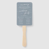 ボホシックダスティブルー結婚式 プログラム ハンドファン (裏面)