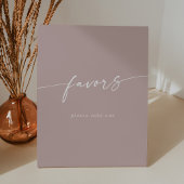 ボホシックダスティモダンバラピンク結婚式の引き出物 台座サイン