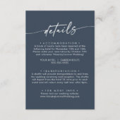 ボホシックダークネイビーブルー結婚ズ詳細 エンクロージャーカード (正面)
