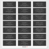 ボホシックダークブラックゲスト住所 シール (シート)