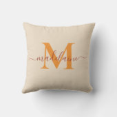 ボホシックテラコッタデザートカボスモノグラム クッション (裏面)