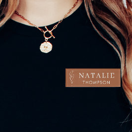 ボホシックテラコッタパーソナライズされた従業員イベント 名札