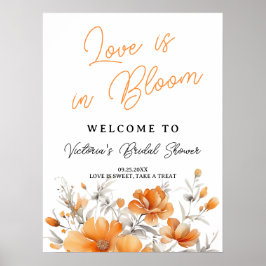 ボホシックテラコッタフローラブライダルシャワーウェルカム ポスター