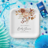 ボホシックテラコッタフローラ名ベビーシャワー ペーパープレート (パーティー)