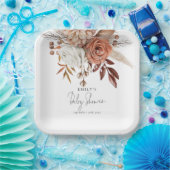 ボホシックテラコッタフローラ名ベビーシャワー ペーパープレート (パーティー)