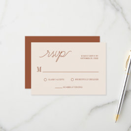 ボホシックテラコッタミニマルズ結婚ズ 出欠カード