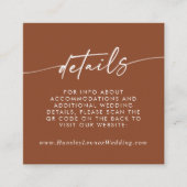 ボホシックテラコッタ結婚のQRコード詳細 エンクロージャーカード (正面)