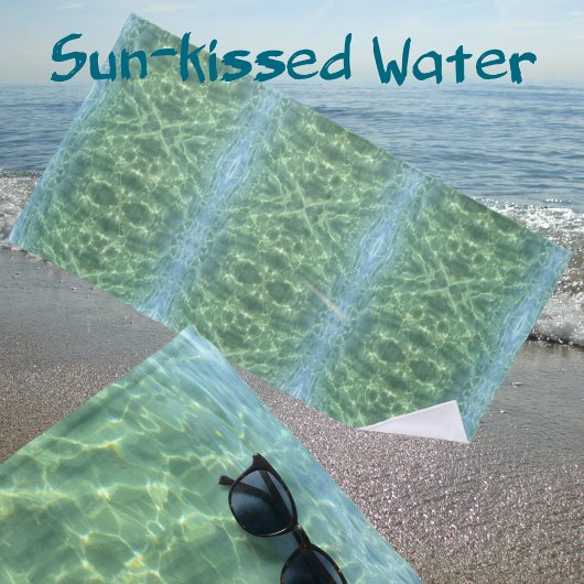 ボホシックトロピカルアクアマリンウォーター ビーチタオル