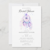 ボホシックドリームキャッチャーブルーエレガントブライダルシャワー 招待状 (正面)