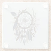 ボホシックドリームキャッチャー自然トーンインフューズチャーム ガラスコースター (裏面)