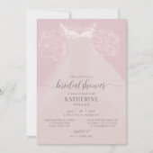 ボホシックドレエレガントスピンクラッフルズブライダルシャワー 招待状 (正面)
