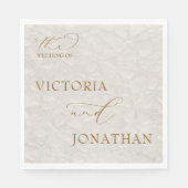 ボホシックニュートラルブラウンエレガント スタンダードランチョンナプキン (正面)