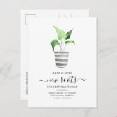 ボホシックニュールーツ引っ越しました植物移動 案内ポストカード (正面/裏面)