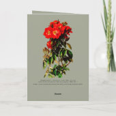 ボホシックハッピーバースデーレッドローゼズセージグリーン カード (裏面)