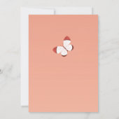 ボホシックバタフライフローラエレガントブライダルシャワー 招待状 (裏面)