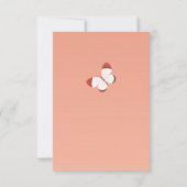 ボホシックバタフライフローラエレガントブライダルシャワー 招待状 (裏面)