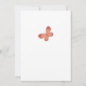 ボホシックバタフライフローラエレガントブライダルシャワー 招待状 (裏面)