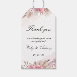 ボホシックバラ&シャンパーニュ結婚ーズ ギフトタグ