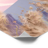 ボホシックパステルパンパスグラス自然カスタム引用文 ポスター (角)