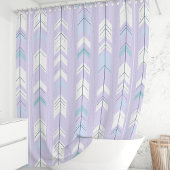 ボホシックパステルパープルアロー シャワーカーテン