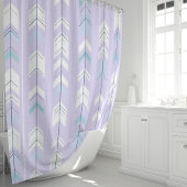 ボホシックパステルパープルアロー シャワーカーテン