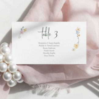 ボホシックパステル花結婚の座席表