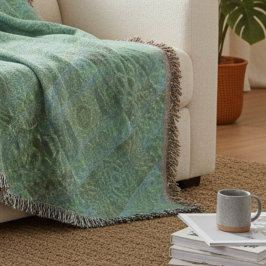 ボホシックパッチワークアクアマリン スローブランケット